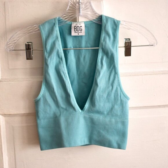 Teal Urban Outfitters Crop Top - Picture 1 of 3
